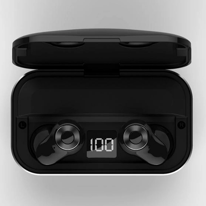 TWS HIFI Bass Metal Charging Case Auto Pairing Real Wireless Earbuds Powerbank