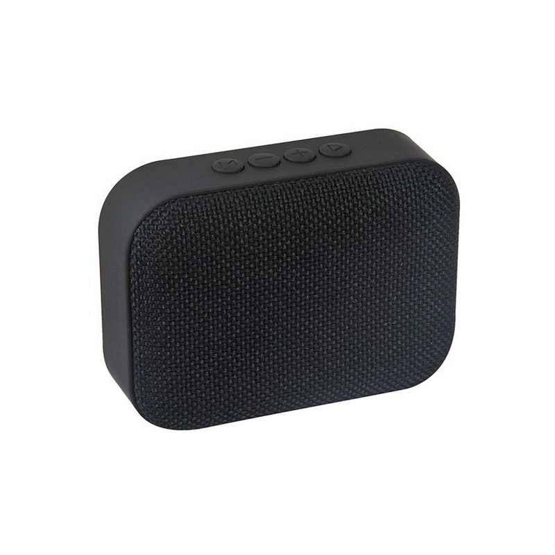 fabric  wireless blue tooth MP3 music players round shape stereo 3W mini led speakers