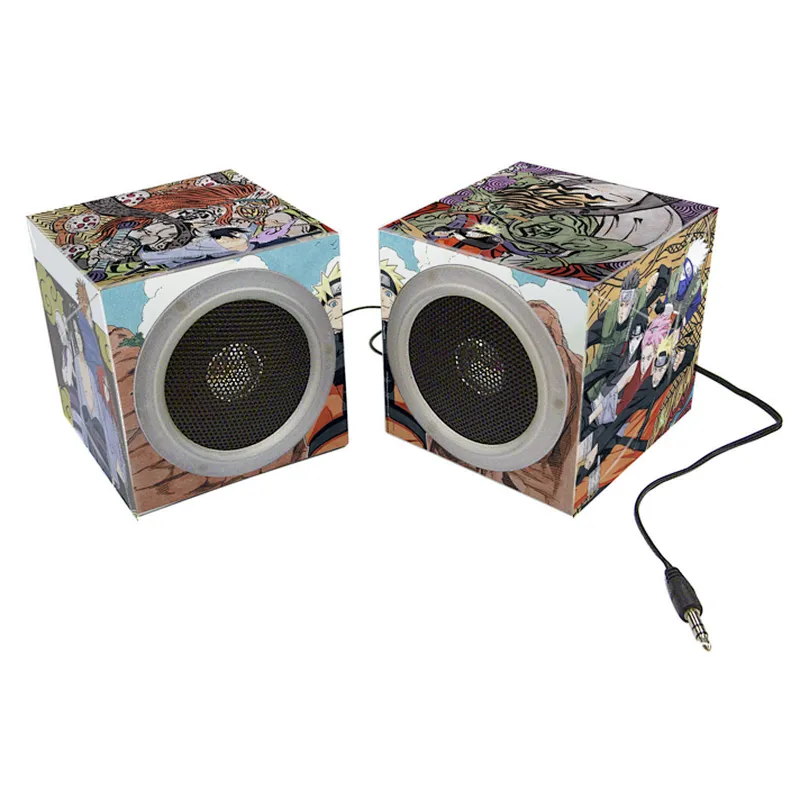 Custom logo Printing Color Cardboard Folding music player wired paper speaker