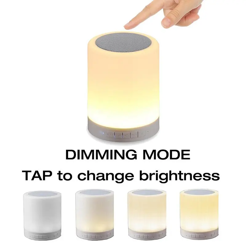 Portable Wireless Smart 7 Color LED Light Bluetooth Touch Speaker