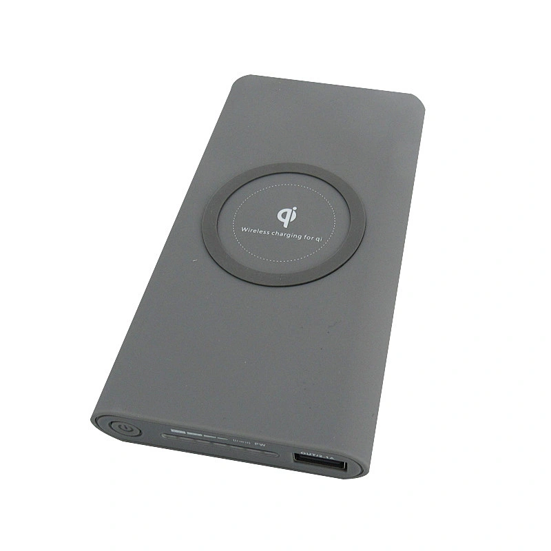 rubber finish high capacity 10000mAh 10w Quick Charger Portable wireless charger power bank