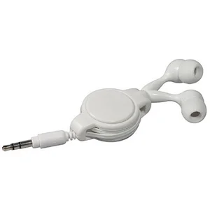 3.5mm jack wired Mp3 dual retractable earphone