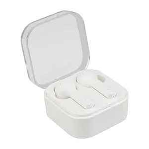 TWS True Wireless MIni Earbuds With Cube Transparent Charging Case For Smart Phones