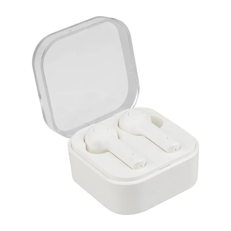 TWS True Wireless MIni Earbuds With Cube Transparent Charging Case For Smart Phones
