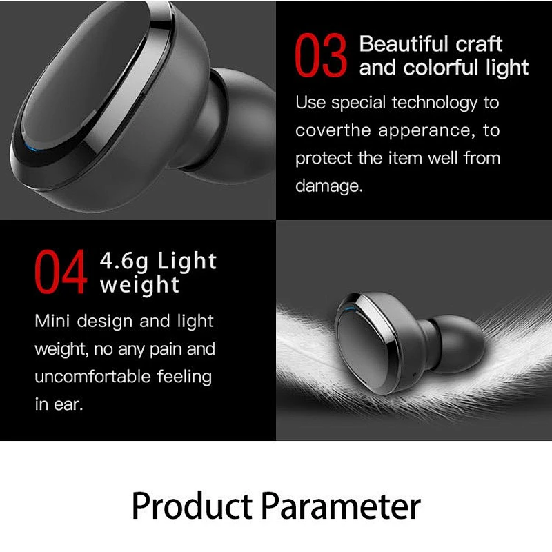 smartphone stereo  5.0 blue tooth twins running true wireless headset