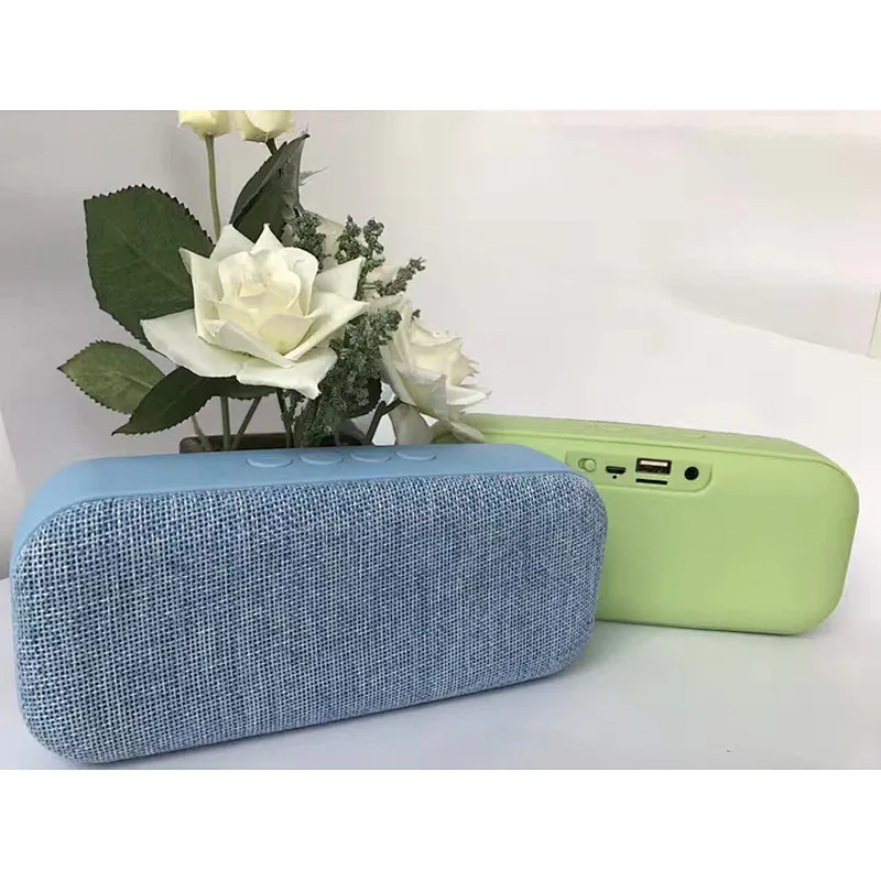 printing logo wireless stereo rectangle fabric speaker