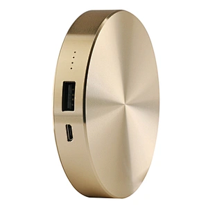 For Mobile Phone Mini 6000mah Aluminium Metal Round Power Bank