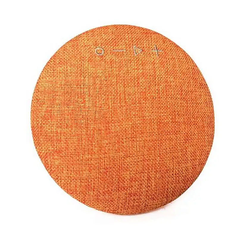 deep bass promotion gift fabric table round speakers wireless