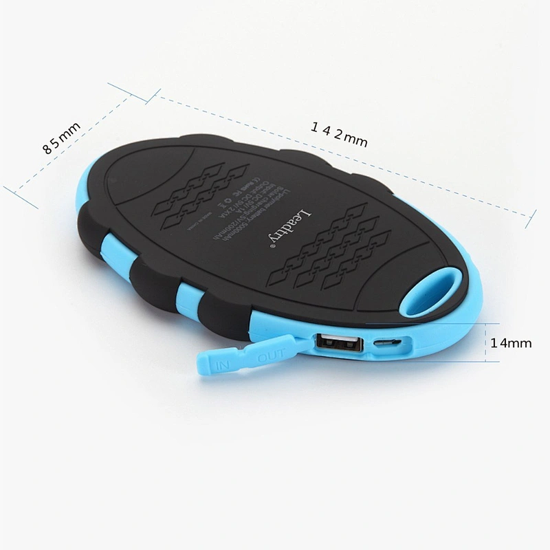 Double USB Ports 5000mah Cell Phone Charger Solar Power Bank