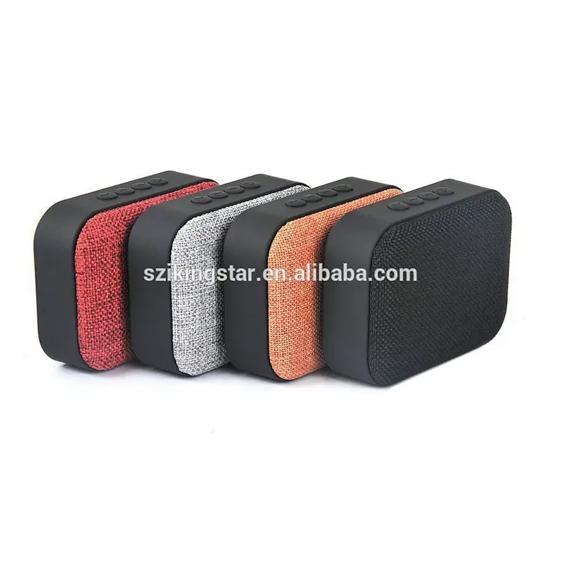 customized ODM logo printing FM radio USB TF stereo bass power mini wireless speaker with mic