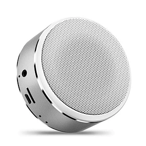 A8 handsfree calling Portable Wireless aluminium mini round speaker