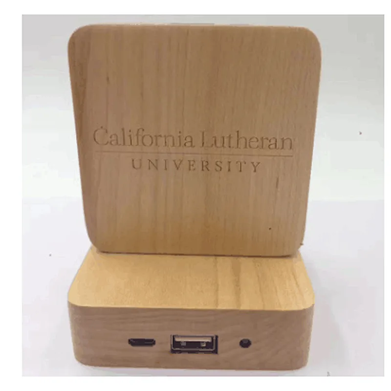 Ultra Thin Emergency Battery Charger Wood Grain Cube 5000mah power bank