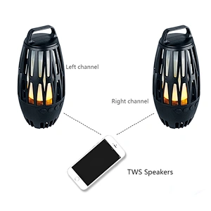 Atmosphere rechargeable wireless bluetooth speaker flame lamp speaker