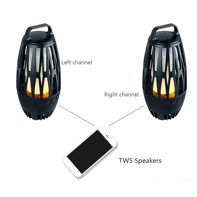 Atmosphere rechargeable wireless bluetooth speaker flame lamp speaker