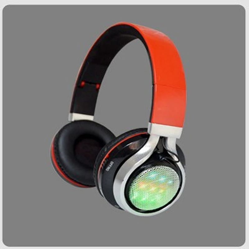 wholesale music foldable wireless stereo led wireless headphone