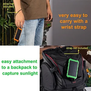 durable sos Led Light 10000mah solar power bank