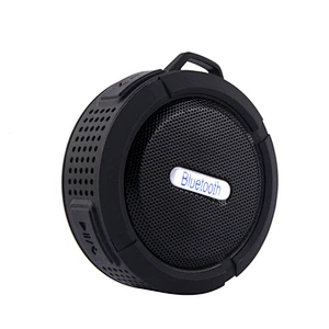 outdoor portable sport bike backpack music box with loud speaker C6 round keychain waterproof mini Speaker with suction cup