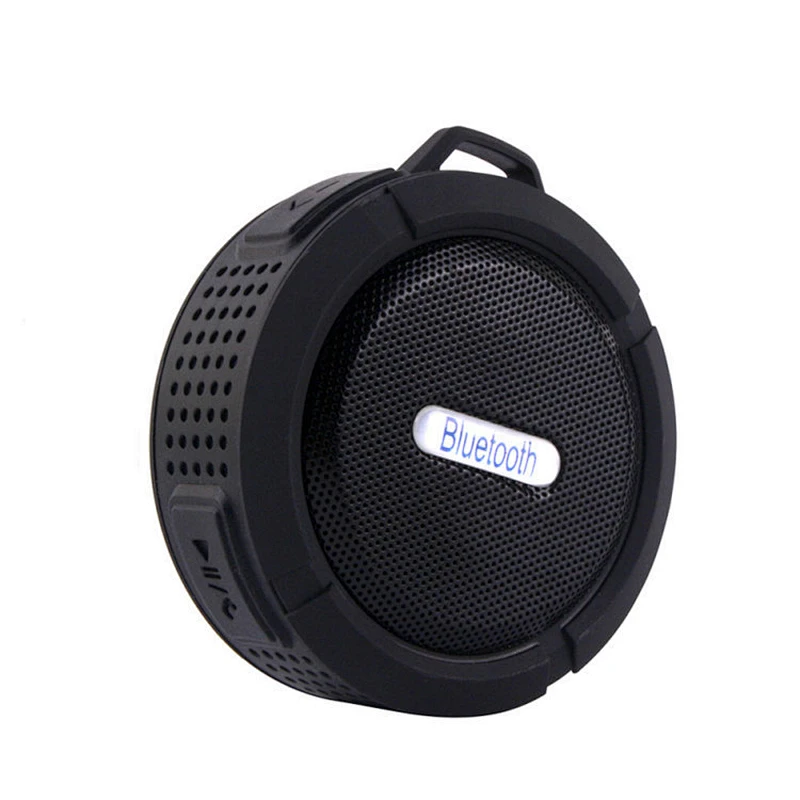 outdoor portable sport bike backpack music box with loud speaker C6 round keychain waterproof mini Speaker with suction cup