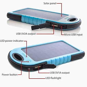 Wholesale Portable Waterproof Outdoor Travel Solar Powerbank 4000mah