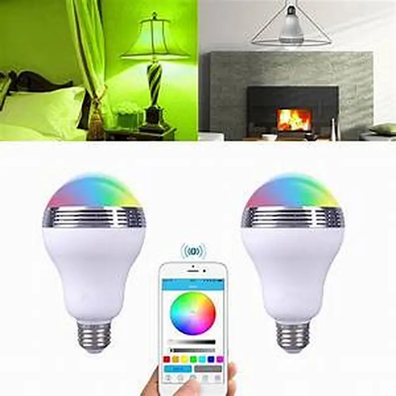 OEM promotion gifts party speaker music player remote control portable led atmosphere lamp mini light bulb wireless speaker