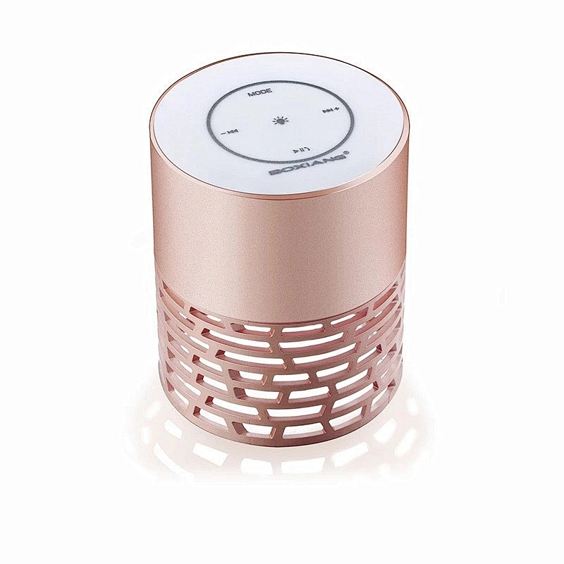 Portable Mini Round Bass Metal Led Wireless Speaker