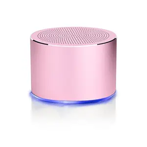 portable cylinder shape led light mini wireless bluetooth speaker