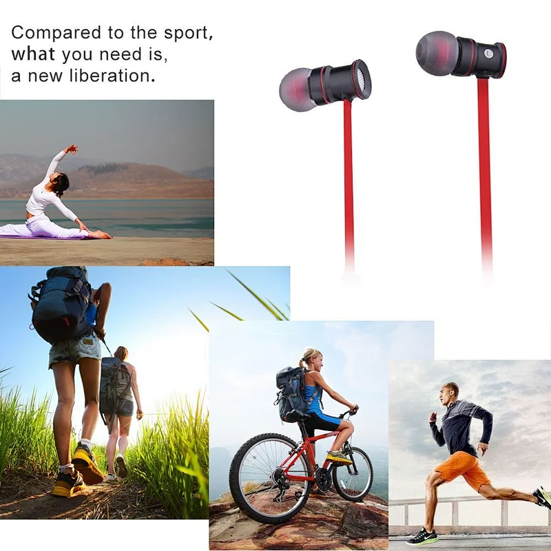 Wireless sport In-Ear neck headphones bluetooth earphones for running