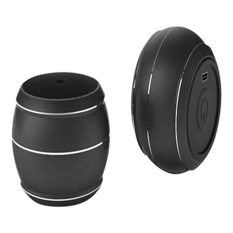 portable mini round aluminium wireless tws pair speaker
