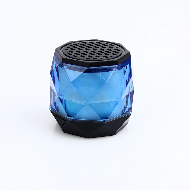 BT Wireless Pocket Rope Hang Fingertip RGB LED Rhombic Crystal Tiny Mini Bluetooth Diamond Speaker