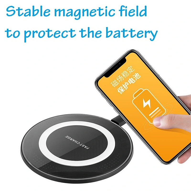 Round Shape QI Quick Charge Wireless Phone Charger