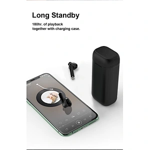 Alloy square charge box Power bank stereo handfree call tws 5.0 earbuds