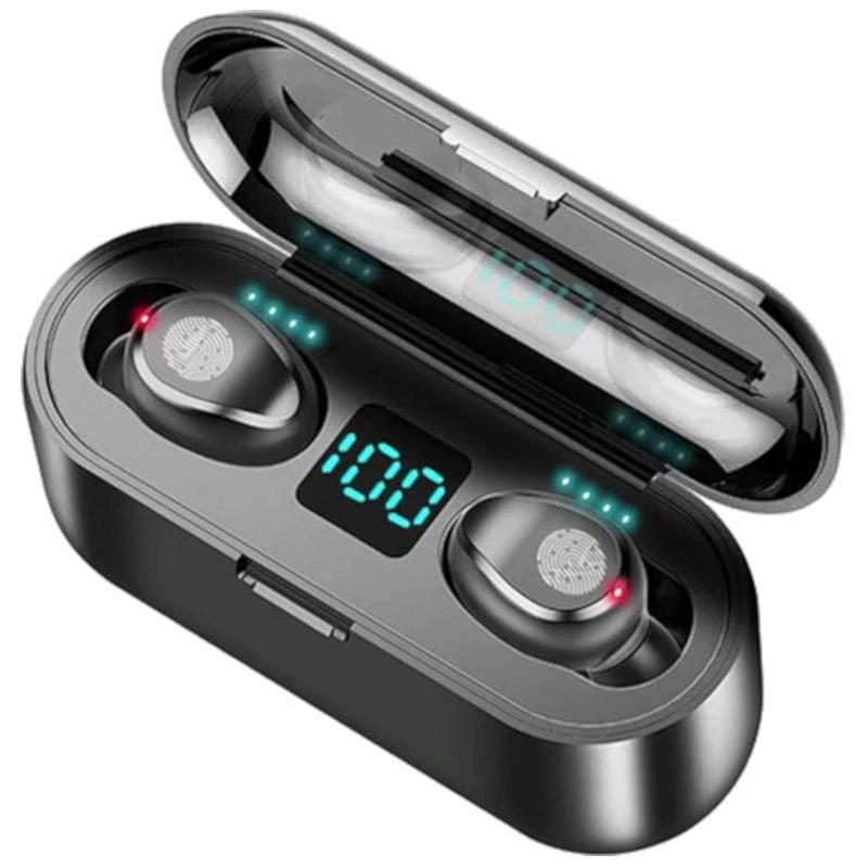 F9 Wireless Earphone Headphone BT 5.0 TWS Mini In-ear Earbuds Sports Gaming LED Power Display Headset