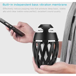 Outdoor LED Flam BT Bluetooth Warm Light Party True Wireless Stereo Bass Speaker
