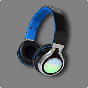 tf fm Cordless over ear microphone headphone glow colorful led light wireless headset