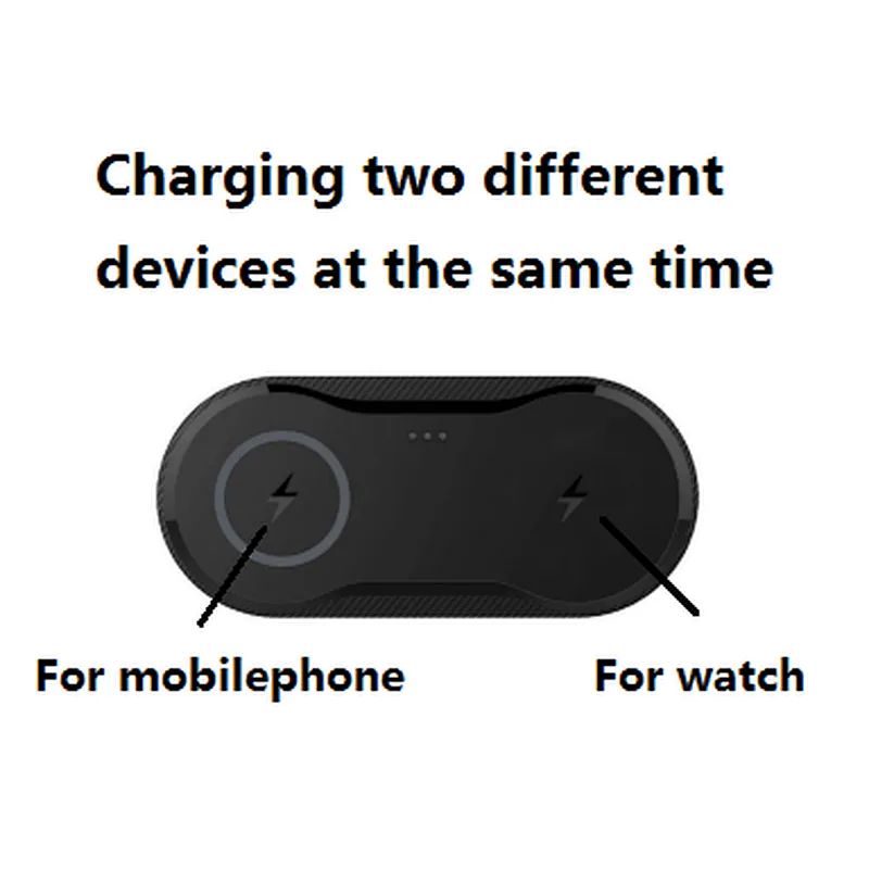 2 IN 1 Mobilephone and watch Fast charging QI Wireless Charger