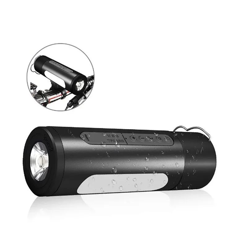 OEM Multifunctional Aluminum Emergency Waterproof Powerbank Torch Light Wireless Speaker
