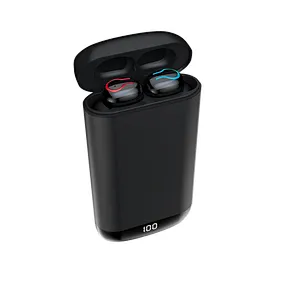Mini In Ear TWS Handsfree Aluminum Alloy Power Bank Wireless Earphone