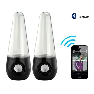 Wholesale Promotion BT stereo colorful lights water music speaker portable Big tws wireless Led water dancing subwoofer speaker