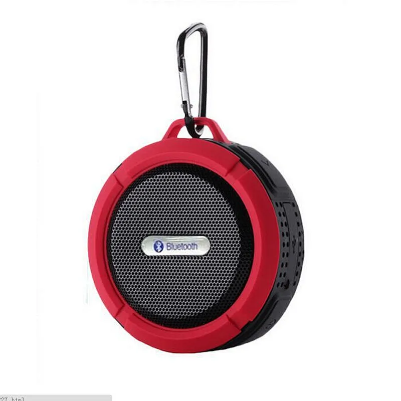 C6 Portable Keychain Stereo Mini Round Waterproof Bluetooth Speaker