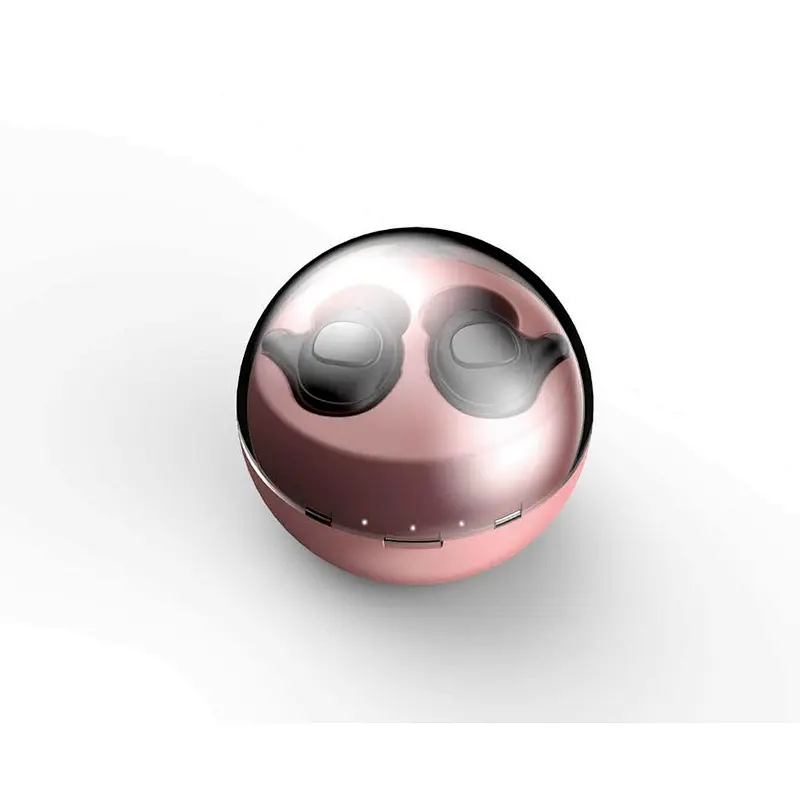 sports waterproof noise cancelling with charging case Reltek5.0 BT mini true tws ball shape round true tws wireless earbuds