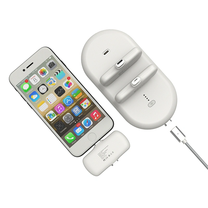 With 3pcs Small Power Banks 5000mAh Magnetic Powerbank