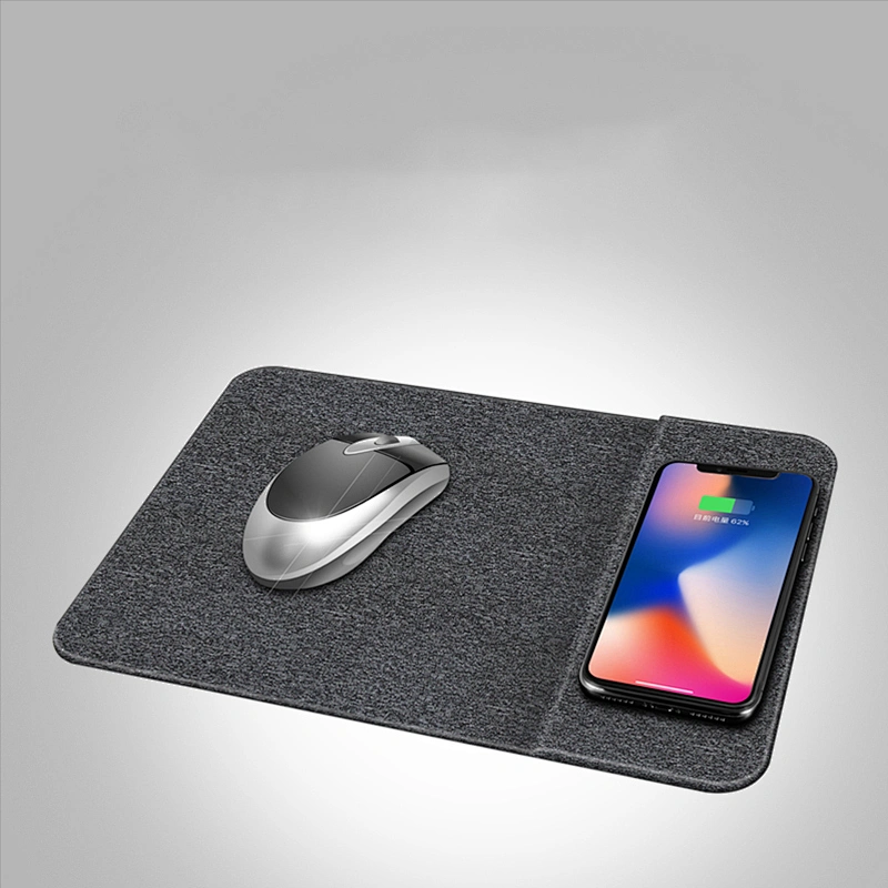 Trendy high quality led ultra thin PU wireless charger mouse pad