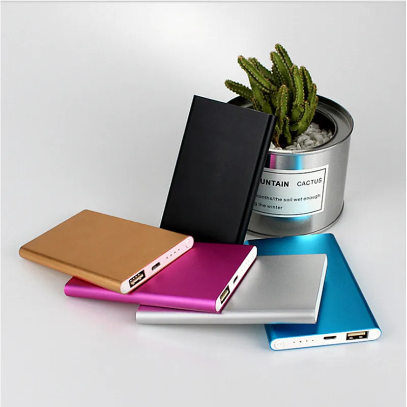 mini portable quick charger 4000mah alloy Aluminum thin power banks