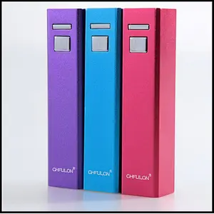 custom laser engraved logo aluminium  cheap power bank 2600mah