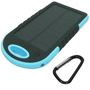 Keychain outdoor sport custom logo external battery charger solar powerbank