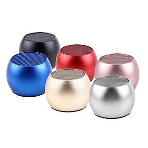 Wholesale OEM Promotion gift Super bass innovative subwoofer computer Mini portable Aluminium Alloy Round wireless Speaker