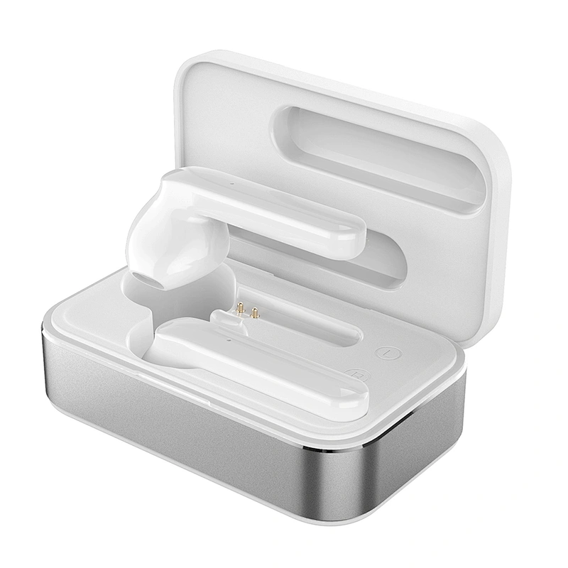 KINGSTAR China Wholesale cube  twins wireless headphone aluminum case wireless earphone
