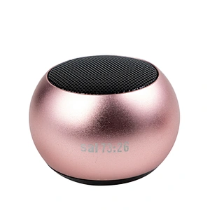 Wholesale OEM Promotion gift Super bass innovative subwoofer computer Mini portable Aluminium Alloy Round wireless Speaker