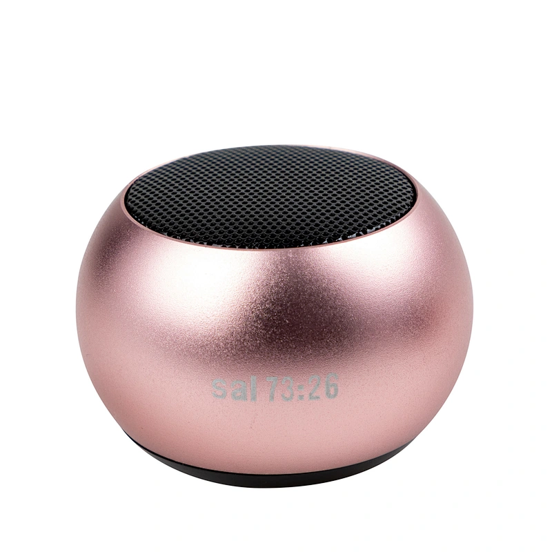 Wholesale OEM Promotion gift Super bass innovative subwoofer computer Mini portable Aluminium Alloy Round wireless Speaker