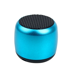 coin size aluminum bluetooth remote shutter speaker promotion mini speakers